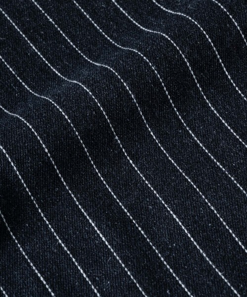 ADAMASTE(アダマスト)の「Hickory Stripe Wide Curve Denim Pants - ヒッコリーストライプワイドカーブデニムパンツ(デニムパンツ・メンズ・ブラック/ネイビー・MEDIUM/LARGE)」の13枚目の写真