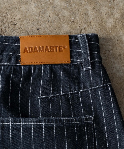 ADAMASTE(アダマスト)の「Hickory Stripe Wide Curve Denim Pants - ヒッコリーストライプワイドカーブデニムパンツ(デニムパンツ・メンズ・ブラック/ネイビー・MEDIUM/LARGE)」の18枚目の写真