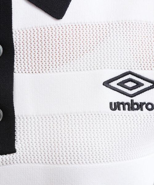 OPAQUE.CLIP(オペークドットクリップ)の「◆【umbro/アンブロ】メッシュボーダー配色ポロニット(ニット/セーター・レディース・ホワイト/ライトブルー/ブラウン系その他・99)」の21枚目の写真