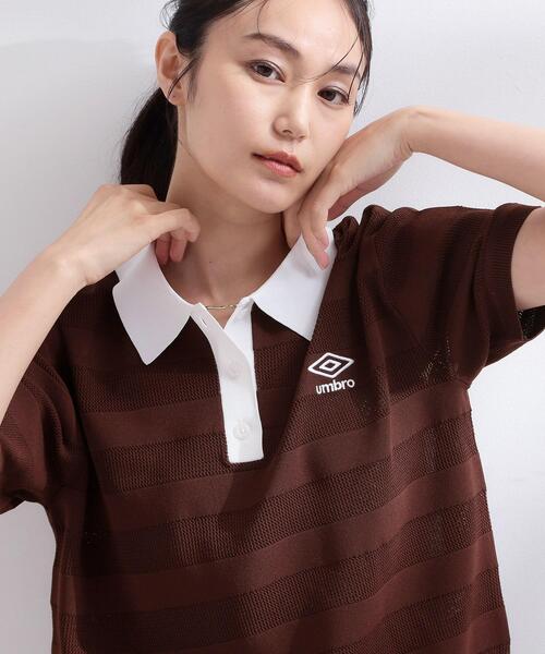 OPAQUE.CLIP(オペークドットクリップ)の「◆【umbro/アンブロ】メッシュボーダー配色ポロニット(ニット/セーター・レディース・ホワイト/ライトブルー/ブラウン系その他・99)」の22枚目の写真