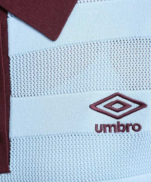 OPAQUE.CLIP(オペークドットクリップ)の「◆【umbro/アンブロ】メッシュボーダー配色ポロニット(ニット/セーター・レディース・ホワイト/ライトブルー/ブラウン系その他・99)」の5枚目の写真