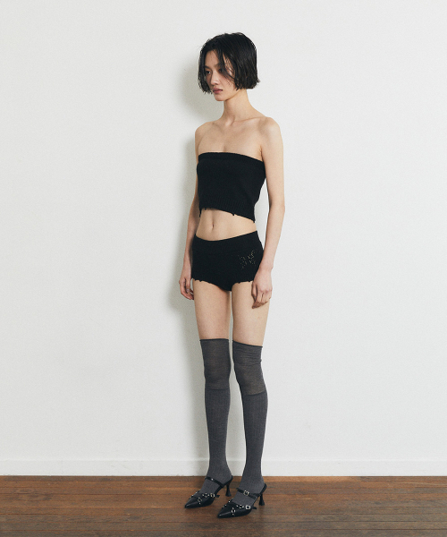 HALF DEVIL US(ハーフデビルアス)の「ニットパンチングロゴツーウェイチューブトップ_グレー(ニット/セーター・レディース・その他・FREE)」の12枚目の写真
