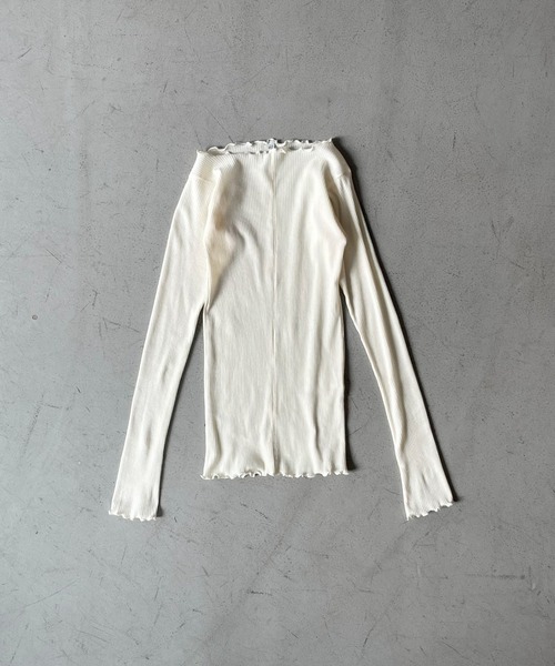 O(オー)の「Baserange Pama long sleeve(Tシャツ/カットソー・レディース・ブラック/オフホワイト・SMALL)」の6枚目の写真