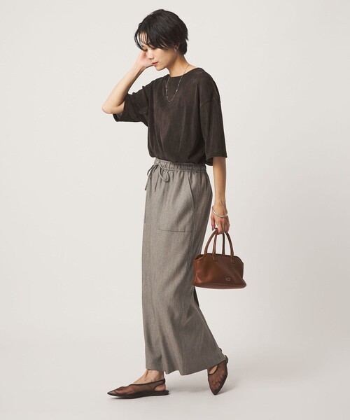 green label relaxing(グリーンレーベルリラクシング)の「シアーフロッキー ショートスリーブ Tシャツ(Tシャツ/カットソー・レディース・ライラック/グレー/ブラック/ダークブラウン・FREE)」の11枚目の写真