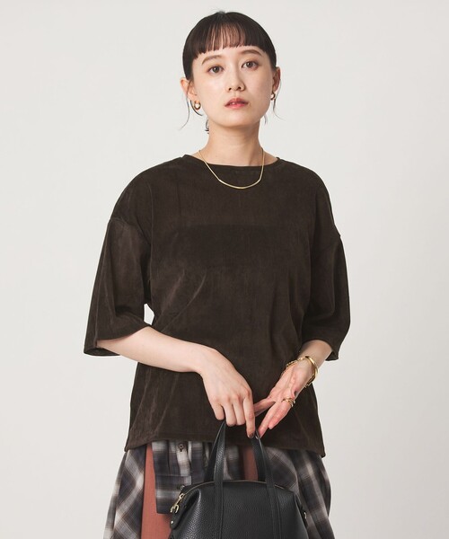 green label relaxing(グリーンレーベルリラクシング)の「シアーフロッキー ショートスリーブ Tシャツ(Tシャツ/カットソー・レディース・ライラック/グレー/ブラック/ダークブラウン・FREE)」の14枚目の写真