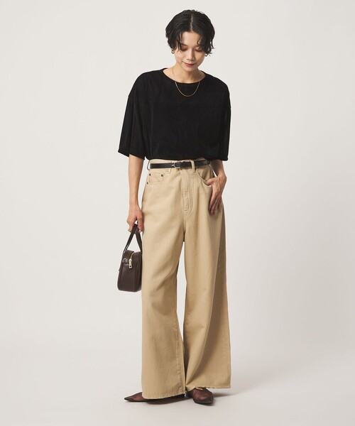 green label relaxing(グリーンレーベルリラクシング)の「シアーフロッキー ショートスリーブ Tシャツ(Tシャツ/カットソー・レディース・ライラック/グレー/ブラック/ダークブラウン・FREE)」の22枚目の写真