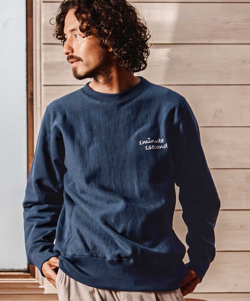 1minute 1second(ワンミニットワンセカンド)の「msw1899-12oz brushed back cursive embroidery pullover プルオーバー(1M26A270)(スウェット・メンズ・ネイビー/ブラック/ホワイト・M/L/XL/S)」の22枚目の写真