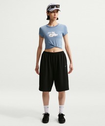 ナイキ スポーツウェア ウィメンズ オーバーサイズド ミッドライズド フレンチ テリー バミューダ ショートパンツ / Nike Sportswear Women's Oversized Mid-Rise French Terry Bermuda Shorts IR1647-010 Black