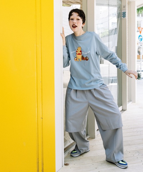 MARECHAL TERRE(マルシャルテル)の「POOH×MARECHAL TERRE ロングスリーブTシャツ(Tシャツ/カットソー・レディース・グレー/ブラック/オフホワイト/サックスブルー・MEDIUM)」の17枚目の写真