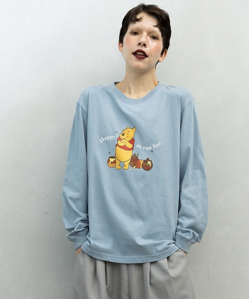 MARECHAL TERRE(マルシャルテル)の「POOH×MARECHAL TERRE ロングスリーブTシャツ(Tシャツ/カットソー・レディース・グレー/ブラック/オフホワイト/サックスブルー・MEDIUM)」の18枚目の写真