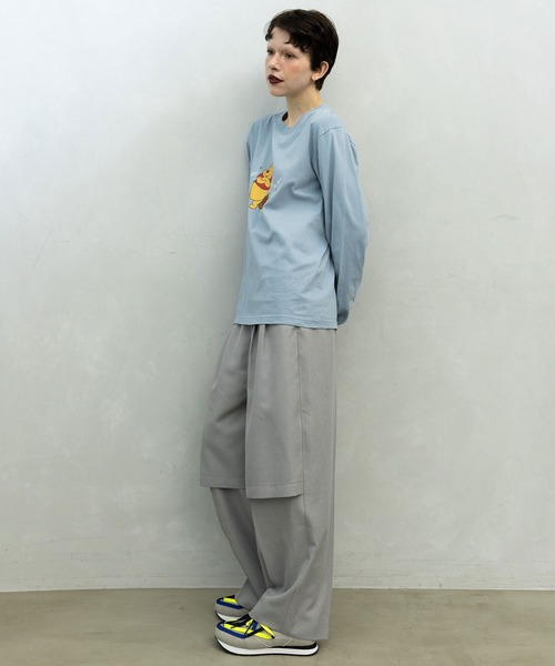 MARECHAL TERRE(マルシャルテル)の「POOH×MARECHAL TERRE ロングスリーブTシャツ(Tシャツ/カットソー・レディース・グレー/ブラック/オフホワイト/サックスブルー・MEDIUM)」の22枚目の写真