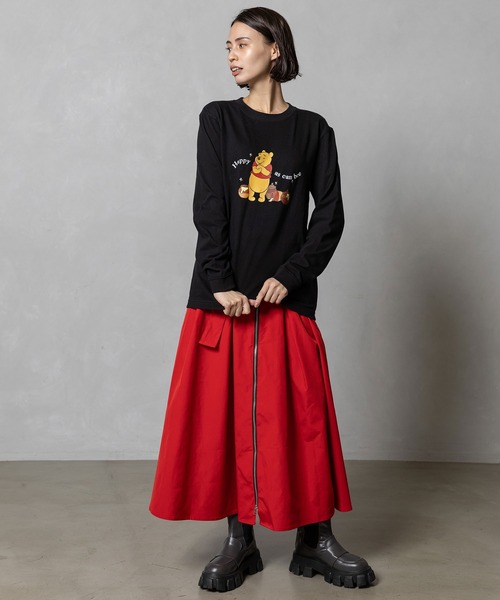 MARECHAL TERRE(マルシャルテル)の「POOH×MARECHAL TERRE ロングスリーブTシャツ(Tシャツ/カットソー・レディース・グレー/ブラック/オフホワイト/サックスブルー・MEDIUM)」の8枚目の写真
