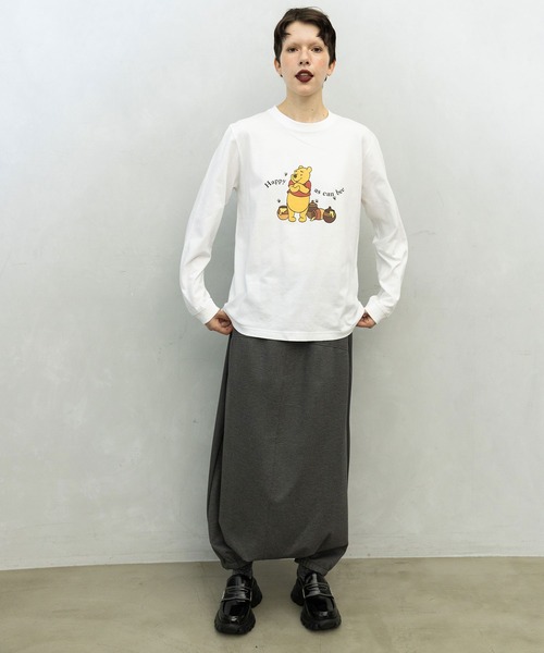 MARECHAL TERRE(マルシャルテル)の「POOH×MARECHAL TERRE ロングスリーブTシャツ(Tシャツ/カットソー・レディース・グレー/ブラック/オフホワイト/サックスブルー・MEDIUM)」の15枚目の写真