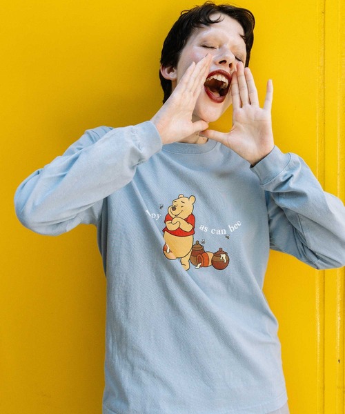 MARECHAL TERRE(マルシャルテル)の「POOH×MARECHAL TERRE ロングスリーブTシャツ(Tシャツ/カットソー・レディース・グレー/ブラック/オフホワイト/サックスブルー・MEDIUM)」の16枚目の写真