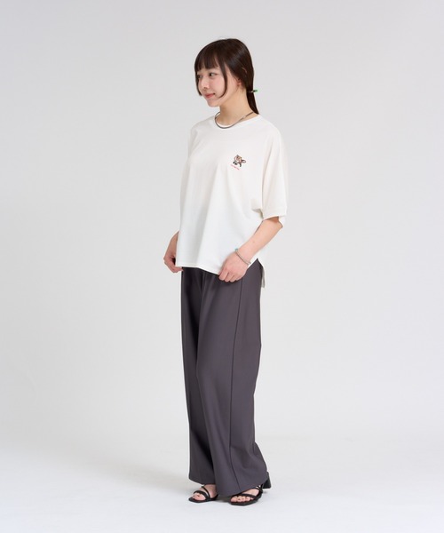 meeny miny(ミーニーマイニー)の「【旭山動物園応援商品】キタキツネ全身Tシャツ(Tシャツ/カットソー・レディース・ホワイト/ブラック・M-L/S-M)」の6枚目の写真