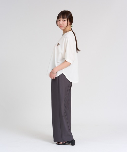 meeny miny(ミーニーマイニー)の「【旭山動物園応援商品】キタキツネ全身Tシャツ(Tシャツ/カットソー・レディース・ホワイト/ブラック・M-L/S-M)」の7枚目の写真