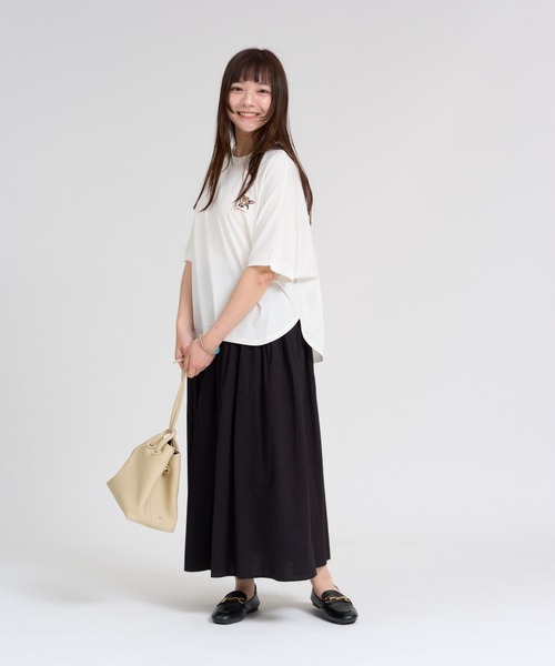 meeny miny(ミーニーマイニー)の「【旭山動物園応援商品】キタキツネ全身Tシャツ(Tシャツ/カットソー・レディース・ホワイト/ブラック・M-L/S-M)」の10枚目の写真