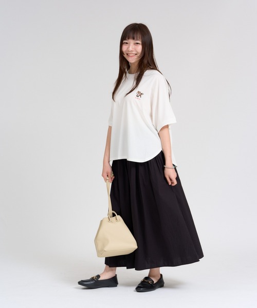 meeny miny(ミーニーマイニー)の「【旭山動物園応援商品】キタキツネ全身Tシャツ(Tシャツ/カットソー・レディース・ホワイト/ブラック・M-L/S-M)」の11枚目の写真