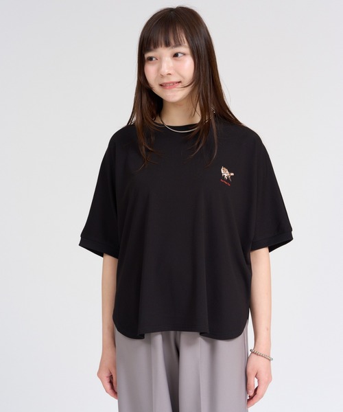 meeny miny(ミーニーマイニー)の「【旭山動物園応援商品】キタキツネ全身Tシャツ(Tシャツ/カットソー・レディース・ホワイト/ブラック・M-L/S-M)」の13枚目の写真