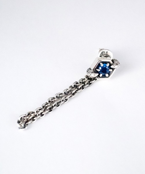 bizarre(ビザール)の「Bizarre ビザール インペリアルタロンダブルチェーンピアス(SILVER)(ピアス(片耳用)・レディース・ブルー/クリア・FREE)」の1枚目の写真