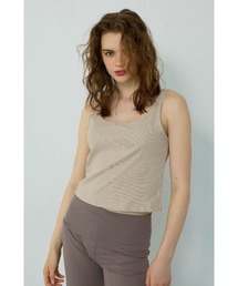 ALEXIA STAM | Embroidered Logo Ribbed Tank Top /ロゴ刺繍タンクトップ(Tシャツ/カットソー)