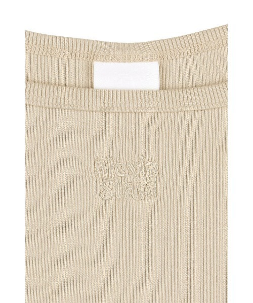 ALEXIA STAM(アリシアスタン)の「Embroidered Logo Ribbed Tank Top /ロゴ刺繍タンクトップ(Tシャツ/カットソー・レディース・ベージュ/カーキ/パープル/ピンク・M/S)」の22枚目の写真