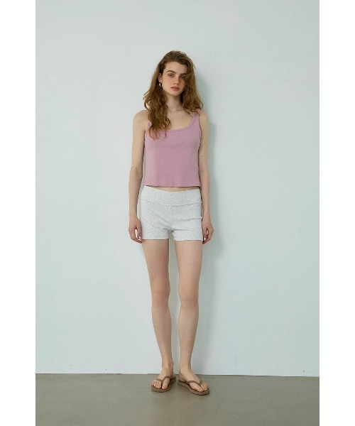 ALEXIA STAM(アリシアスタン)の「Embroidered Logo Ribbed Tank Top /ロゴ刺繍タンクトップ(Tシャツ/カットソー・レディース・ベージュ/カーキ/パープル/ピンク・M/S)」の16枚目の写真