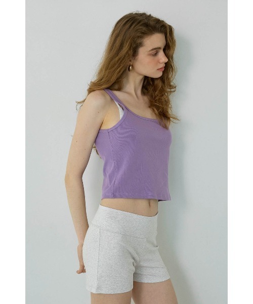 ALEXIA STAM(アリシアスタン)の「Embroidered Logo Ribbed Tank Top /ロゴ刺繍タンクトップ(Tシャツ/カットソー・レディース・ベージュ/カーキ/パープル/ピンク・M/S)」の14枚目の写真