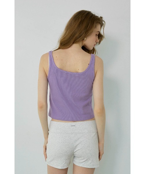 ALEXIA STAM(アリシアスタン)の「Embroidered Logo Ribbed Tank Top /ロゴ刺繍タンクトップ(Tシャツ/カットソー・レディース・ベージュ/カーキ/パープル/ピンク・M/S)」の15枚目の写真