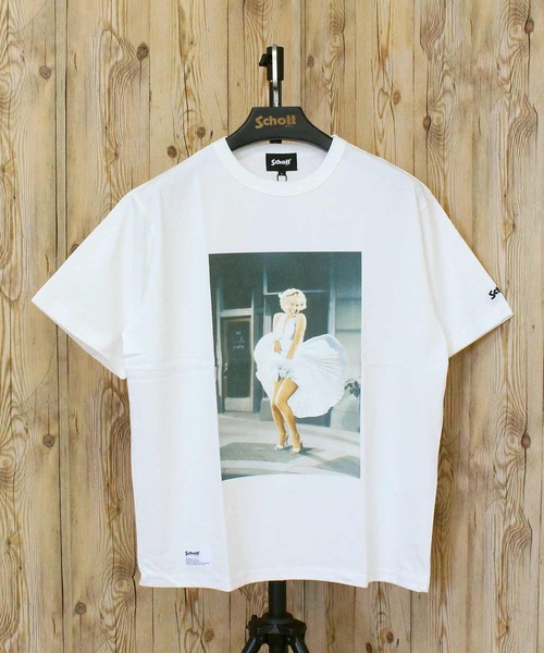 Schott(ショット)の「MARILYN MONROE PHOTO T-SHIRT(Tシャツ/カットソー・メンズ・チャコールグレー/ホワイト・L/XXL/XL/M)」の1枚目の写真