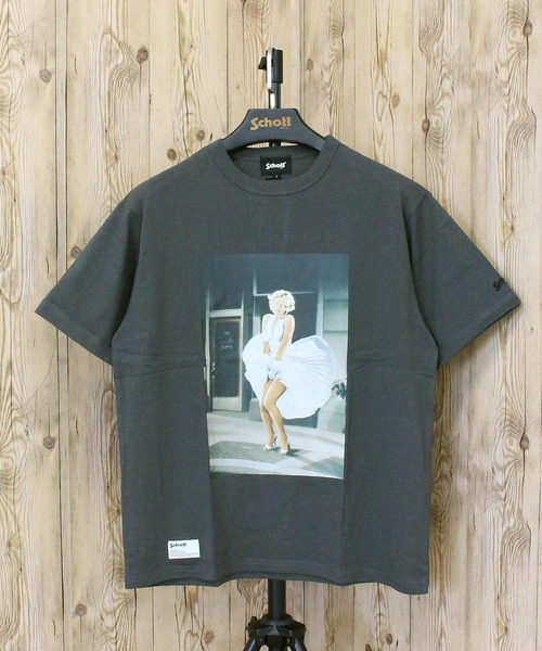 Schott(ショット)の「MARILYN MONROE PHOTO T-SHIRT(Tシャツ/カットソー・メンズ・チャコールグレー/ホワイト・L/XXL/XL/M)」の2枚目の写真