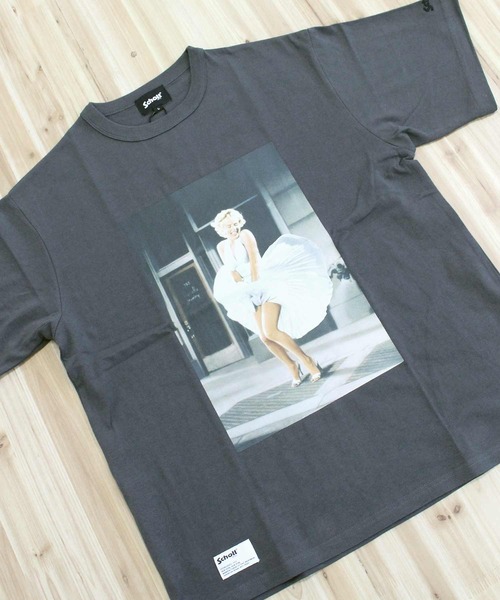 Schott(ショット)の「MARILYN MONROE PHOTO T-SHIRT(Tシャツ/カットソー・メンズ・チャコールグレー/ホワイト・L/XXL/XL/M)」の9枚目の写真