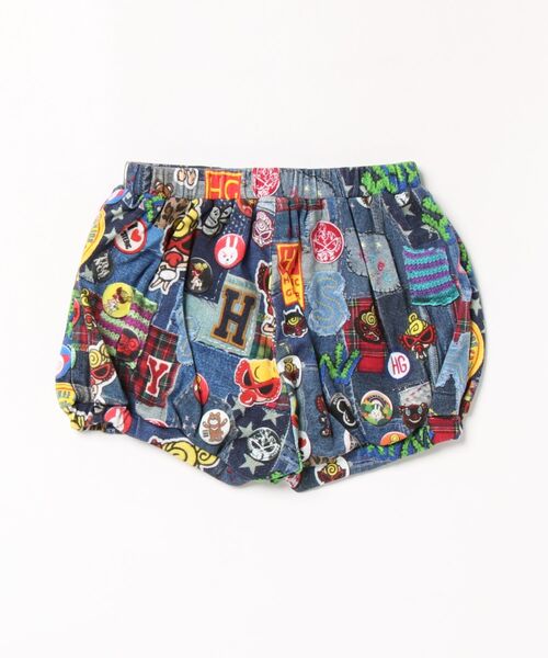 HYSTERIC MINI(ヒステリックミニ)の「DENIM FREAKS総柄 ブルマ(その他パンツ・キッズ・ダークインディゴブルー・FREE)」の2枚目の写真