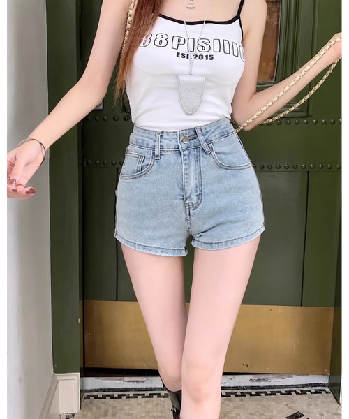 inst.ALL(インストール)の「バックリボンデニムショートパンツ(デニムパンツ・レディース・サックスブルー・L/M/S)」の7枚目の写真