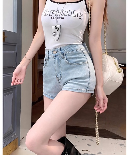 inst.ALL(インストール)の「バックリボンデニムショートパンツ(デニムパンツ・レディース・サックスブルー・L/M/S)」の8枚目の写真