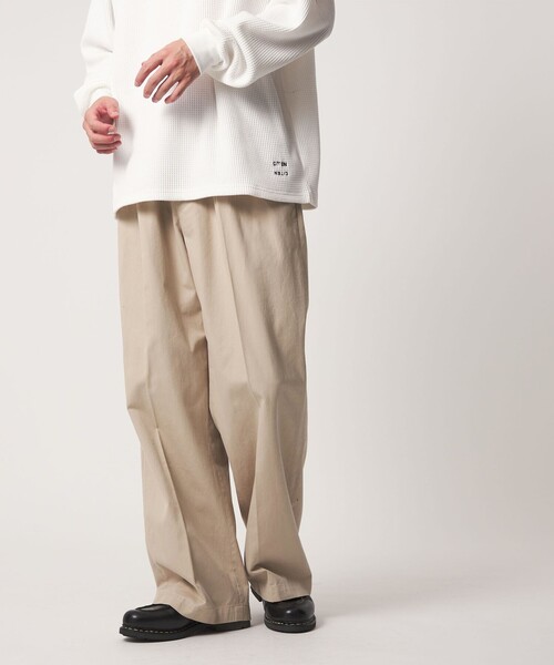 CITEN（シテン）の「＜CITEN＞イージーワイドストレートパンツ（スラックス・メンズ・イエロー/ライトグレー/ダークグレー・L/S/M）」の2枚目の写真