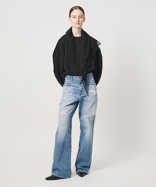 AEWEN MATOPH(イウエン マトフ)の「<AEWEN MATOPH>クラッシュデニムパンツ(デニムパンツ・レディース・ライトブルー・38/36/34)」の4枚目の写真