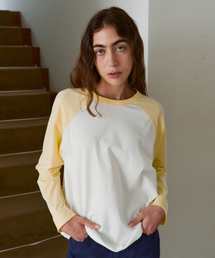 Soft Contrast Raglan Long Sleeve (Lemon)
