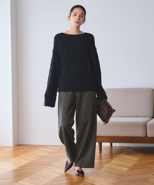 BEAUTY&YOUTH UNITED ARROWS（ビューティーアンドユースユナイテッドアローズ）の「【WEB限定 Wardrobe DAILY MINIMAL】メランジ ステッチワイドパンツ ウォッシャブル（その他パンツ・レディース・モカ/ダークグレー・M/S/XS/L）」の8枚目の写真
