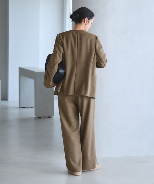 BEAUTY&YOUTH UNITED ARROWS（ビューティーアンドユースユナイテッドアローズ）の「【WEB限定 Wardrobe DAILY MINIMAL】メランジ ステッチワイドパンツ ウォッシャブル（その他パンツ・レディース・モカ/ダークグレー・M/S/XS/L）」の15枚目の写真