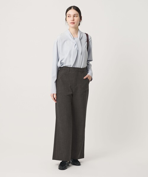 BEAUTY&YOUTH UNITED ARROWS（ビューティーアンドユースユナイテッドアローズ）の「【WEB限定 Wardrobe DAILY MINIMAL】メランジ ステッチワイドパンツ ウォッシャブル（その他パンツ・レディース・モカ/ダークグレー・M/S/XS/L）」の19枚目の写真
