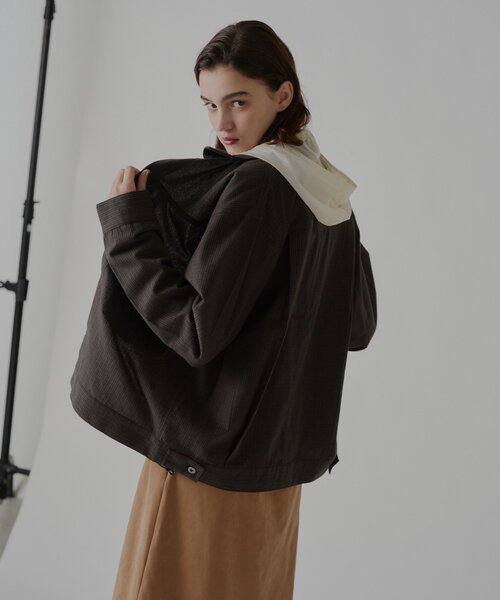 WHIMSIC（ウィムジック）の「【UNISEX】ライトウェイトクロス TYPE-2 ジャケット（テーラードジャケット・メンズ・ブラウン/ベージュ・FREE）」の5枚目の写真