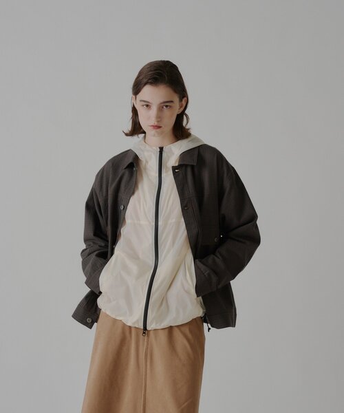 WHIMSIC（ウィムジック）の「【UNISEX】ライトウェイトクロス TYPE-2 ジャケット（テーラードジャケット・メンズ・ブラウン/ベージュ・FREE）」の6枚目の写真