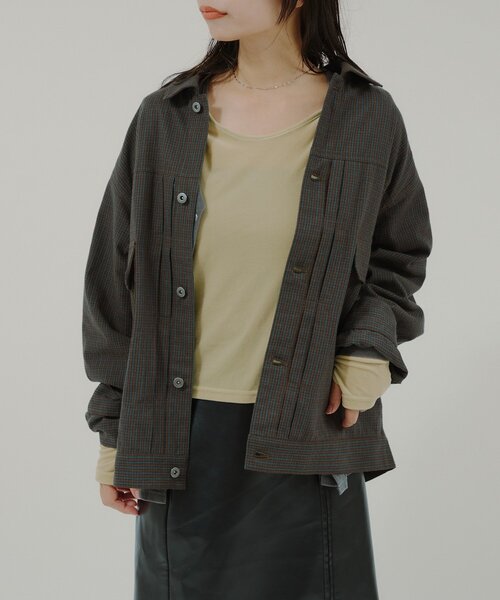 WHIMSIC（ウィムジック）の「【UNISEX】ライトウェイトクロス TYPE-2 ジャケット（テーラードジャケット・メンズ・ブラウン/ベージュ・FREE）」の11枚目の写真