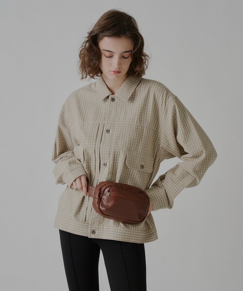 WHIMSIC（ウィムジック）の「【UNISEX】ライトウェイトクロス TYPE-2 ジャケット（テーラードジャケット・メンズ・ブラウン/ベージュ・FREE）」の15枚目の写真