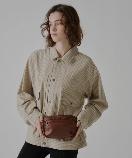 WHIMSIC（ウィムジック）の「【UNISEX】ライトウェイトクロス TYPE-2 ジャケット（テーラードジャケット・メンズ・ブラウン/ベージュ・FREE）」の16枚目の写真
