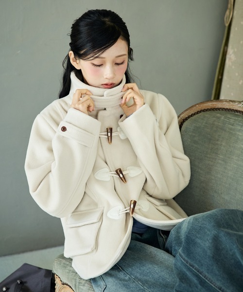 FCMM(エフシーエムエム)の「TOGGLE COAT / トグルコート(ダッフルコート・レディース・ミント/アイボリー/グレー/ネイビー・SMALL/MEDIUM)」の14枚目の写真