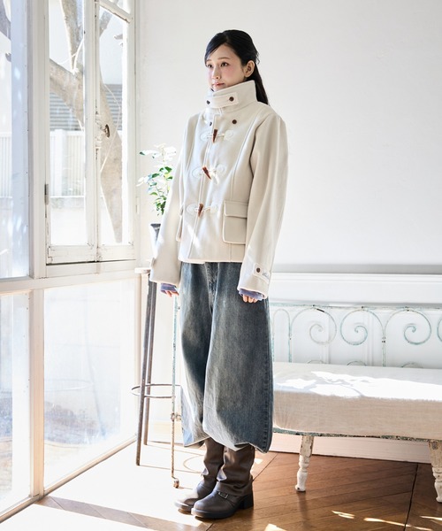 FCMM(エフシーエムエム)の「TOGGLE COAT / トグルコート(ダッフルコート・レディース・ミント/アイボリー/グレー/ネイビー・SMALL/MEDIUM)」の18枚目の写真