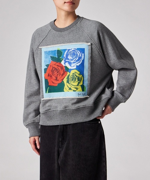 Paul Smith(ポールスミス)の「ウィメンズ "Roses" クルーネック スウェット / 265220 446V(Tシャツ/カットソー・レディース・グレー・MEDIUM)」の8枚目の写真