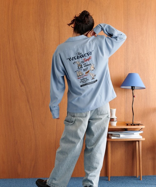 POWER TO THE PEOPLE（パワートゥーザピープル）の「オバケ刺繍シャツ（シャツ/ブラウス・メンズ・A/アイボリー/ブルーグレー/ブラック・LARGE/X-LARGE/MEDIUM）」の7枚目の写真